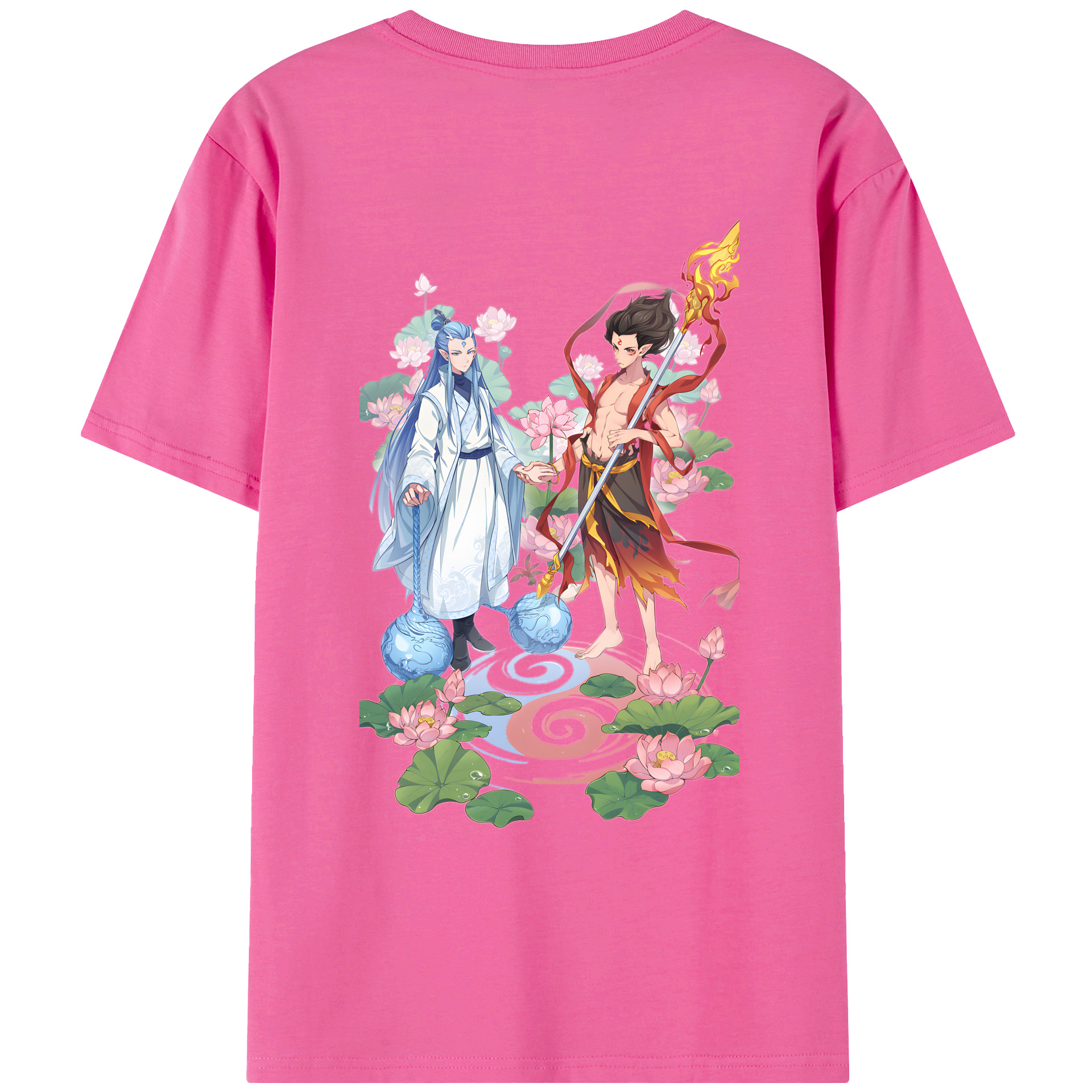 （画像用） Ne Zha 2 ナタ 魔童の大暴れ レディース半袖Tシャツ(バックプリント)